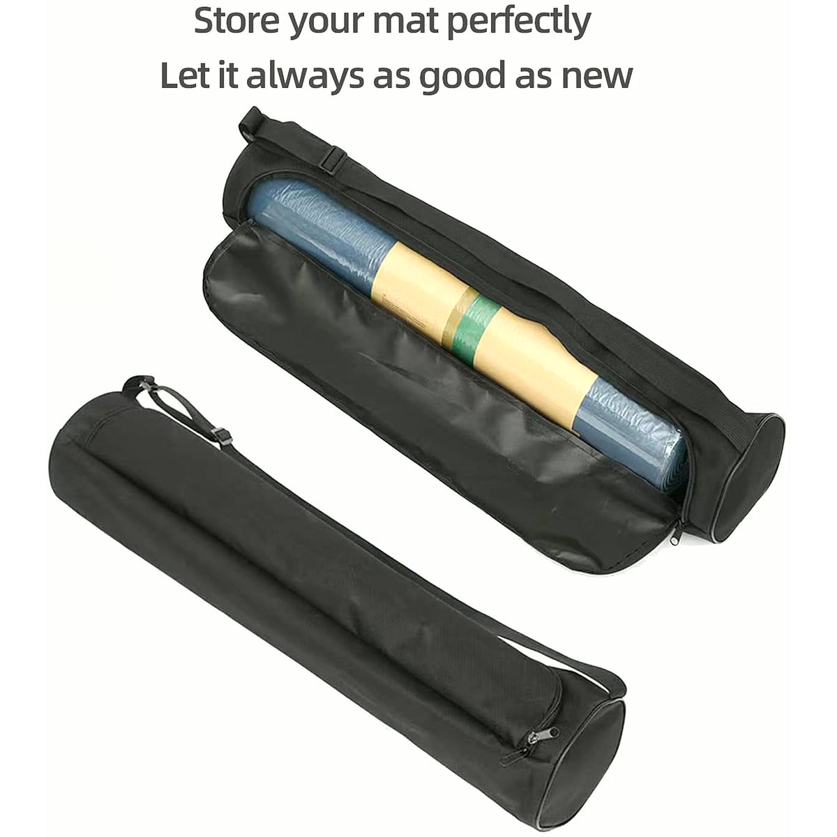 Yoga Mat Bag for Women & Men,Travel Yoga Gym Bag for 1/4" 1/3" Thick Exercise Yoga Mat,Fitness Mat Bag,Sprot Mat Pouch