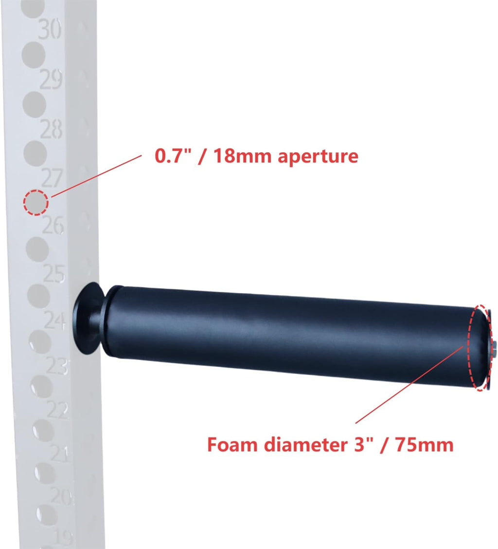 Single Leg Squat Roller/Nordic Hamstring Curl for Squat Rack Power Rack Attachments, Bulgarian Split Squat for Workout Esquipment Home Gym Accessories