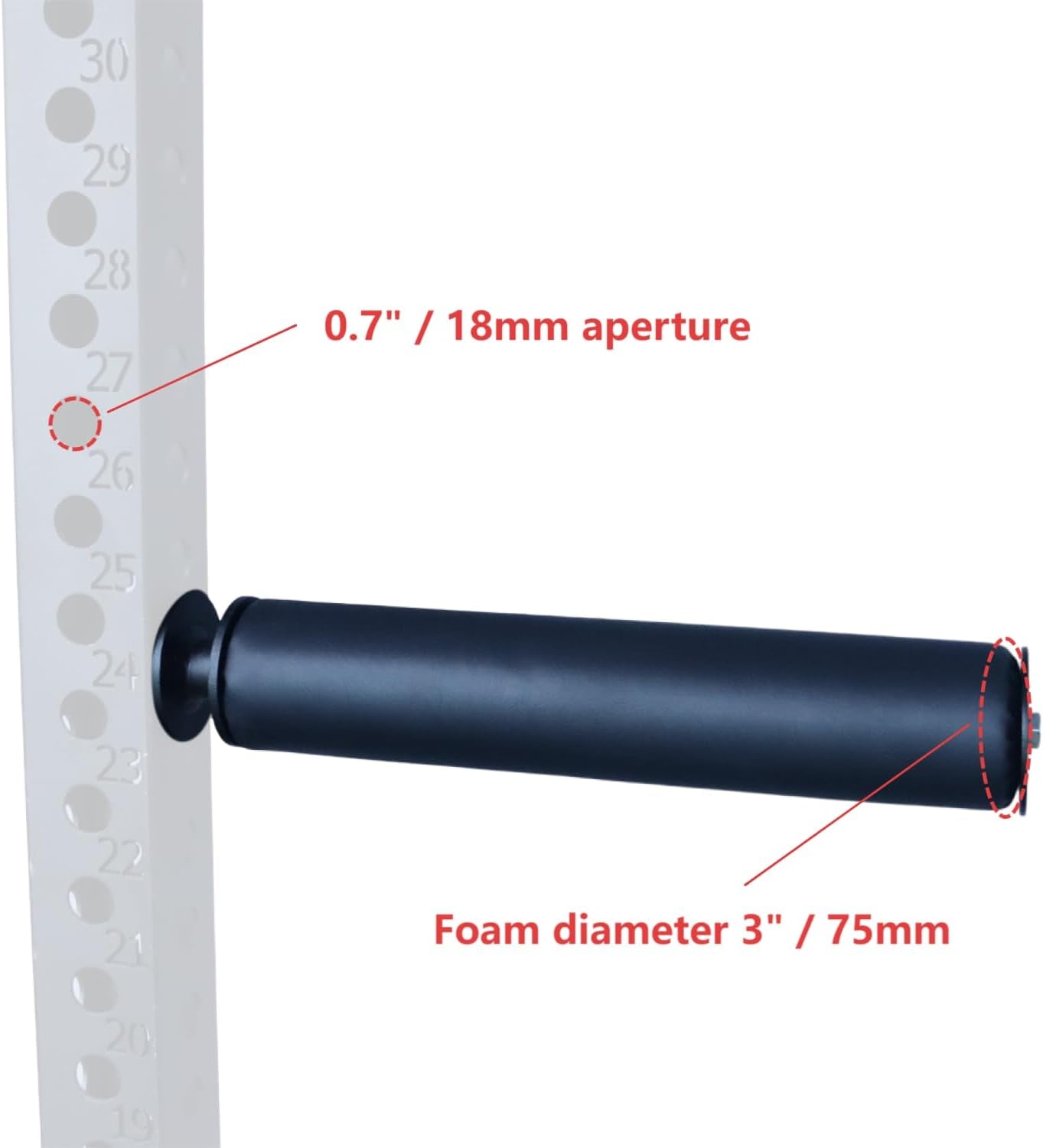 Single Leg Squat Roller/Nordic Hamstring Curl for Squat Rack Power Rack Attachments, Bulgarian Split Squat for Workout Esquipment Home Gym Accessories