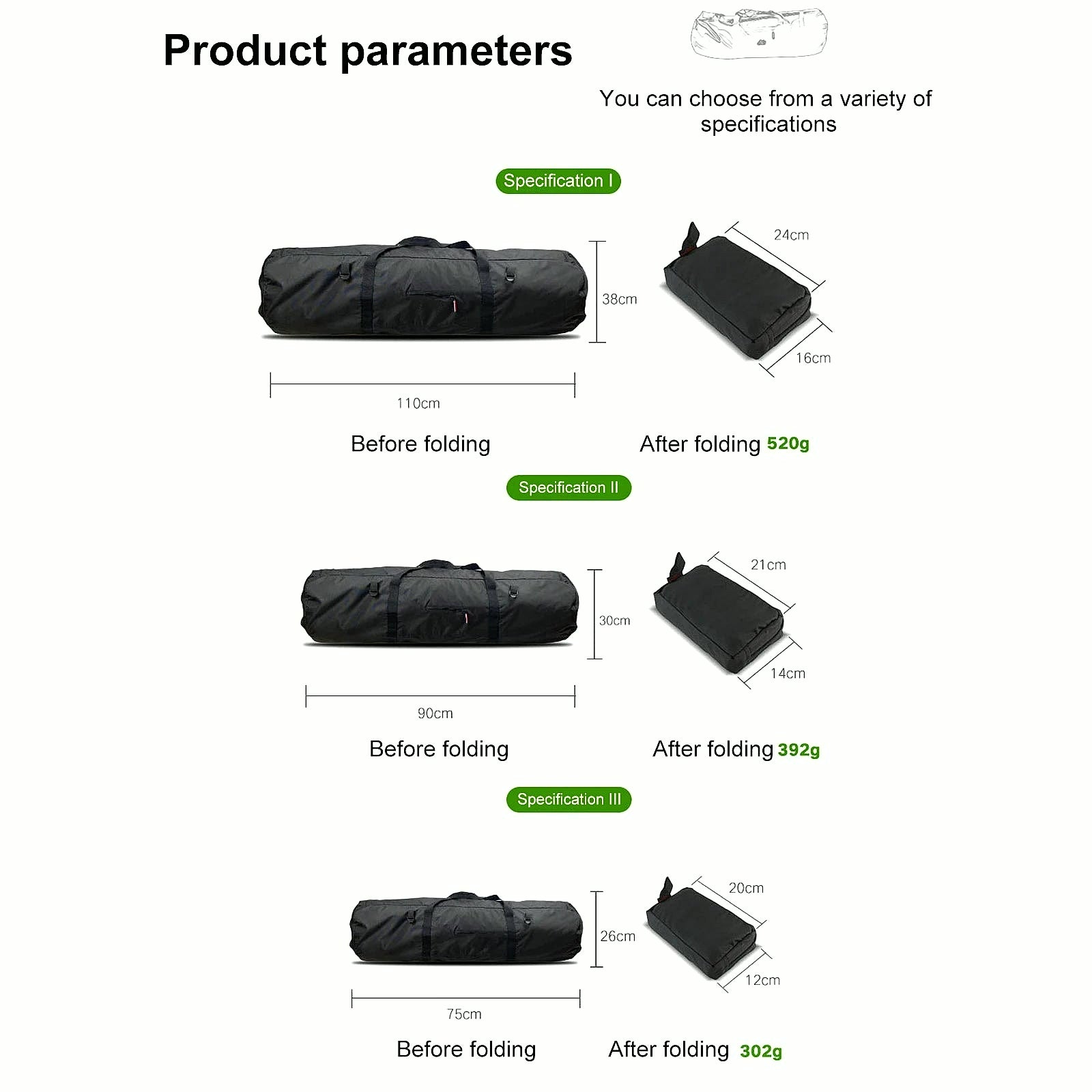 Folding Tent Storage Bag Waterproof Luggage Packing Pouch for Outdoor Travel Camping Hiking Carry Bag Organizer Holder Hot Sale