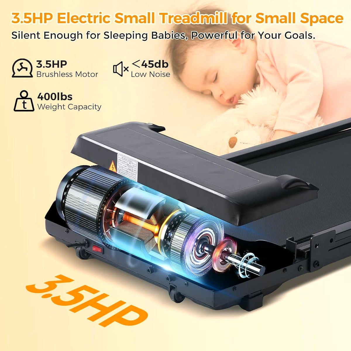 PrimeBuild Foldable Walking Pad Treadmill, product view 7