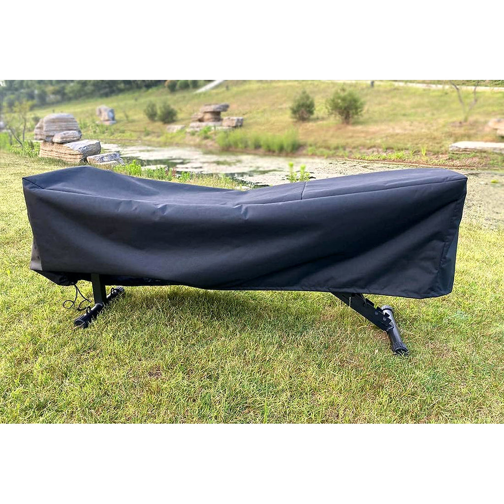 Weight Bench Cover, Adjustable Exercise Workout Bench Cover, Waterproof 600D Oxford Fabric for Indoor and Outdoor Use, 50" L X 23" W X 17" H（Black）