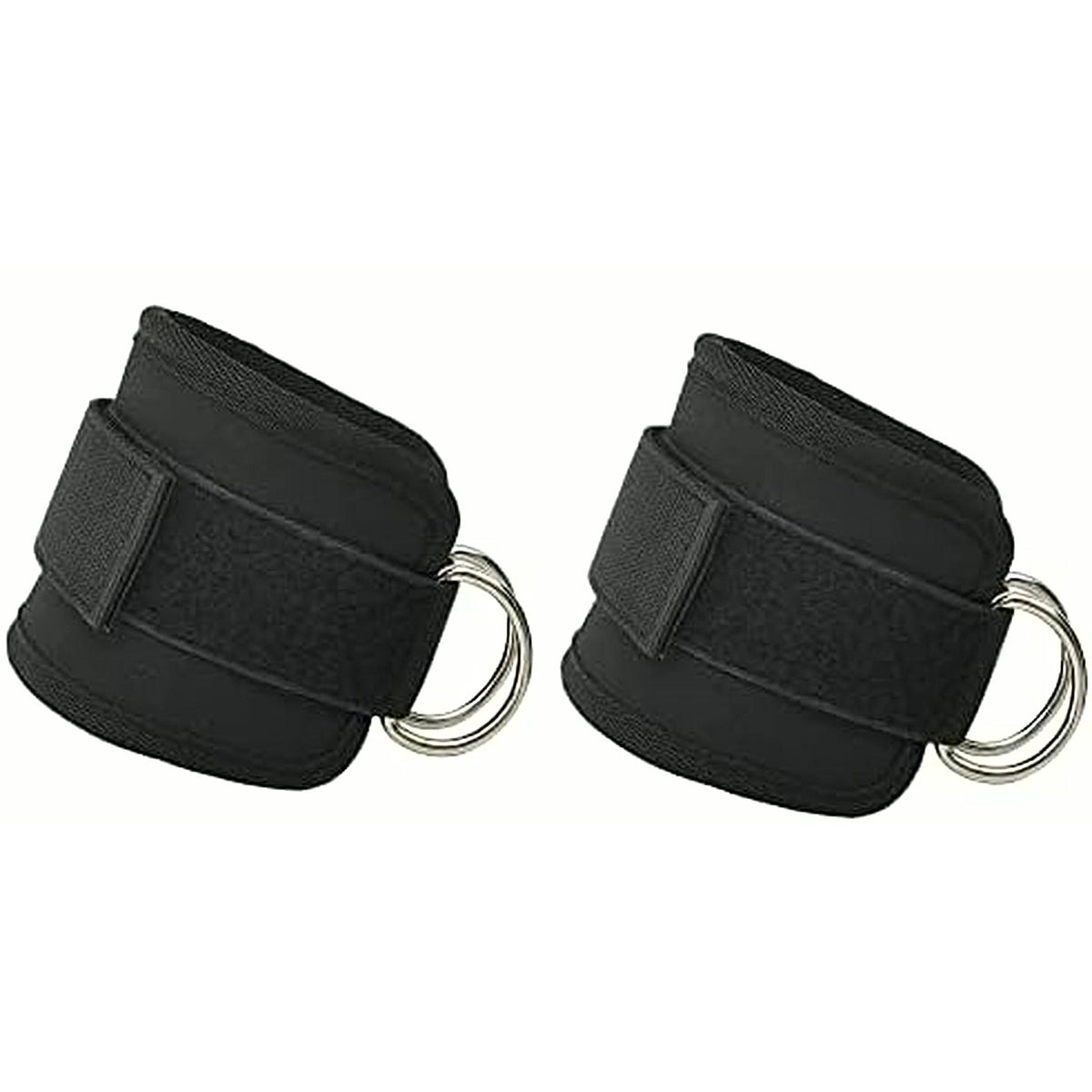 Fitness Ankle Straps for Cable Machines, 2 Pack Comfortable Adjustable Padded Ankle Wrist Cuffs, Kickback Glute Workouts for Men Women, D-Ring Leg Straps with Neoprene Padding