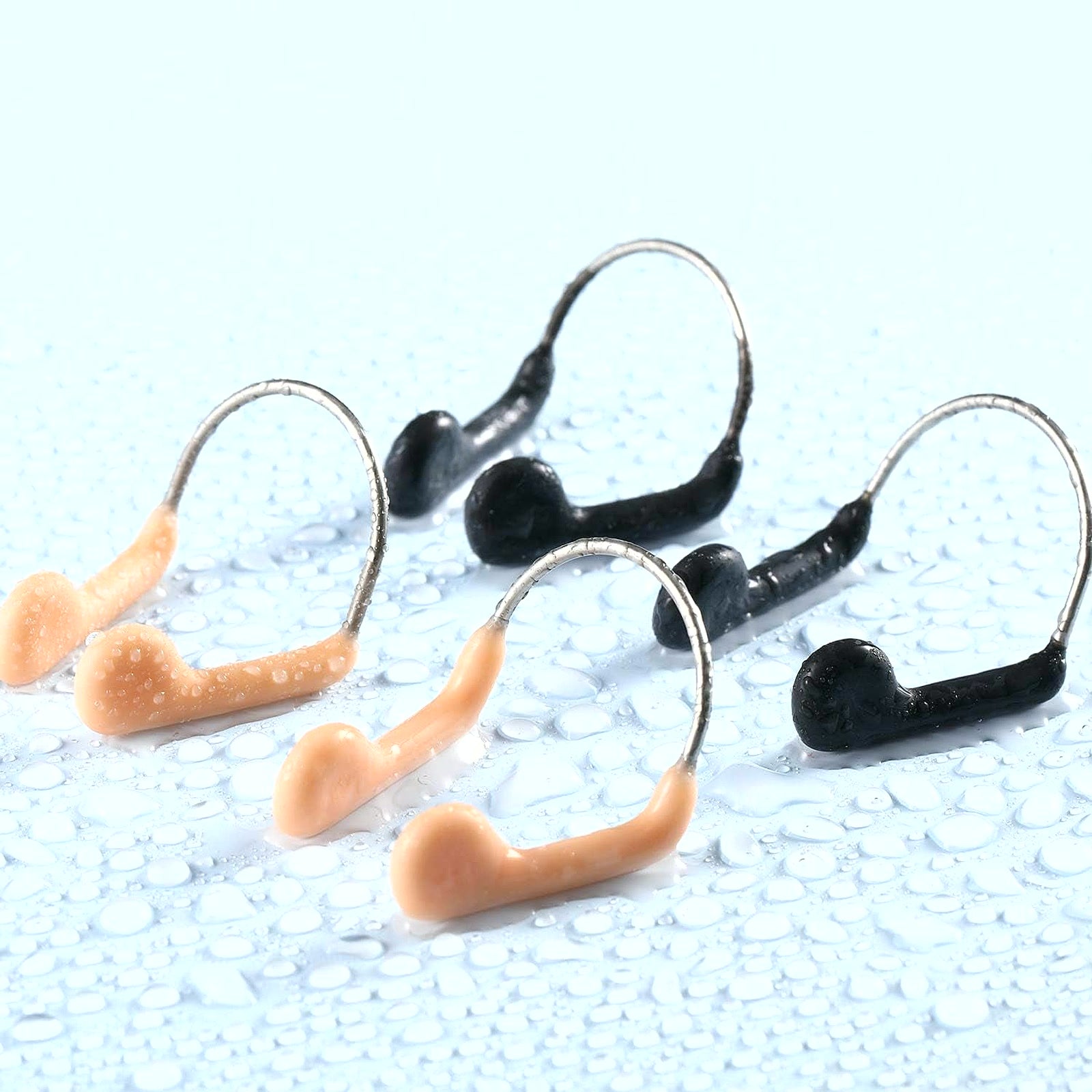12 Pieces Swimming Nose Plug Metal Swim Nose Clip for Adult Training Swimming Beginners