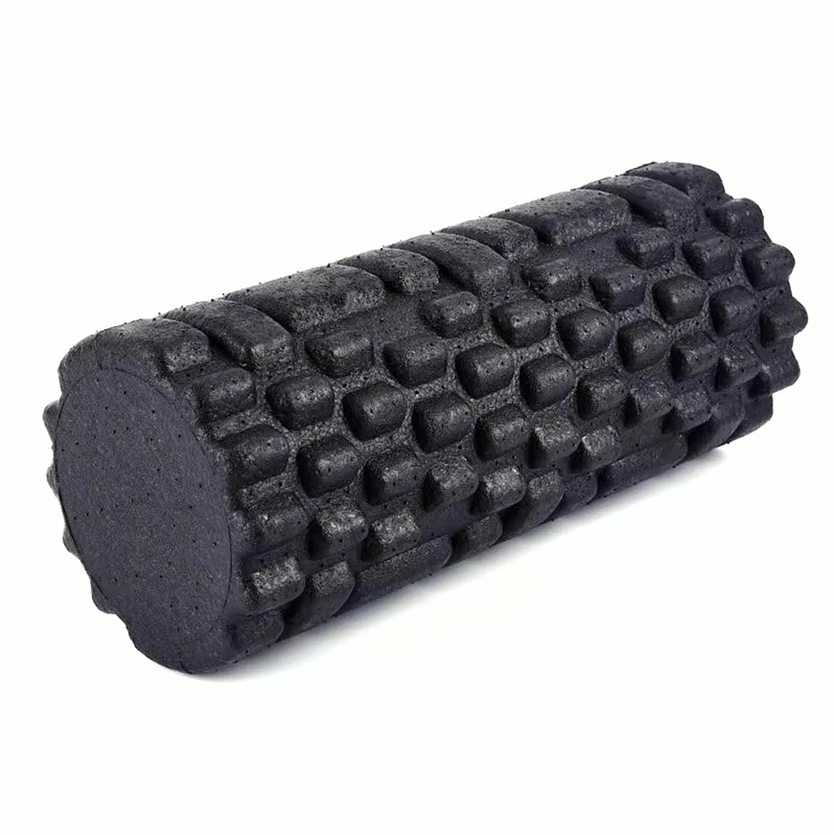 PrimeBuild High-Density Foam Roller in solid black with raised textured knobs and ridges, on a white background