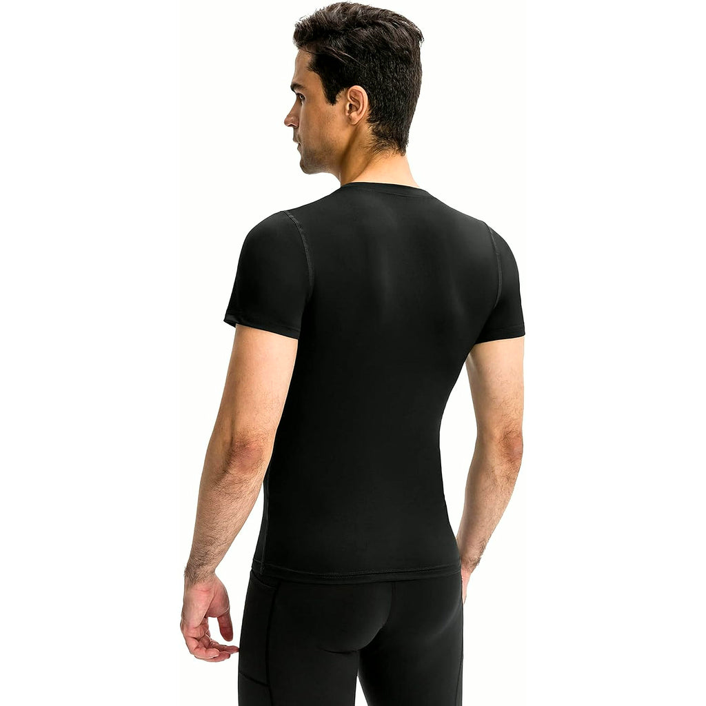 Men'S Compression Shirt Short Sleeve Cool Dry Workout Athletic T-Shirts Sports Undershirt Performance Compression Tops