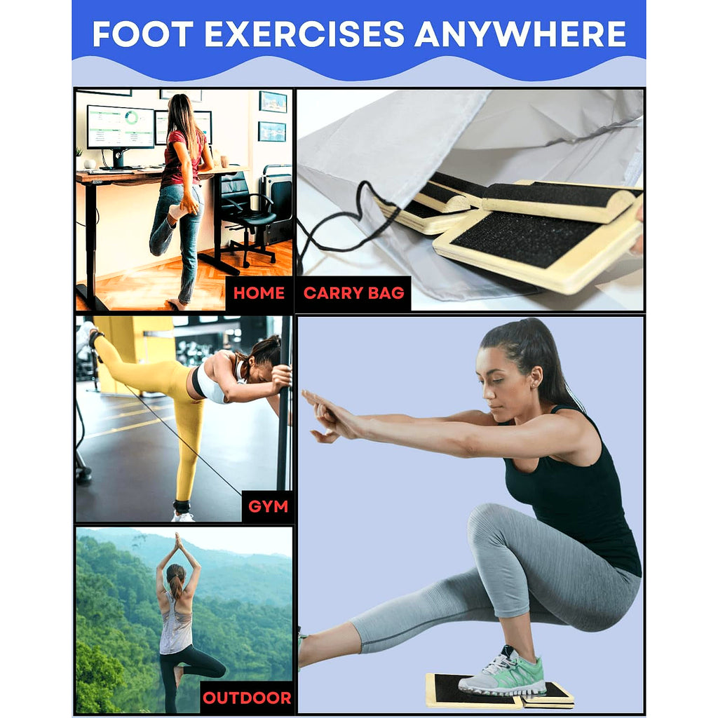 Ankle Strengthener, Single Leg Balance Board for Ankle Rehab, Foot Trainer for Mobility, Foot Stretcher for Sprained Ankle, Balancing Wobble Board, Posture Board, Arch Trainer with Brace