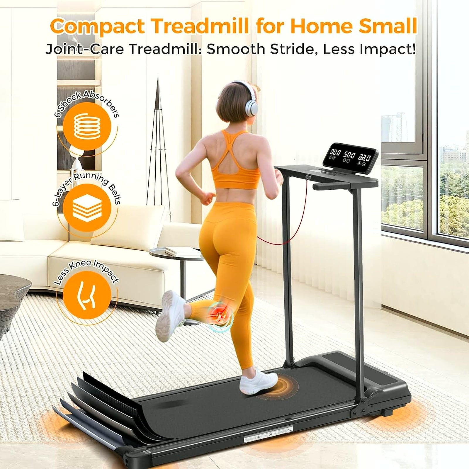 PrimeBuild Foldable Walking Pad Treadmill, product view 9