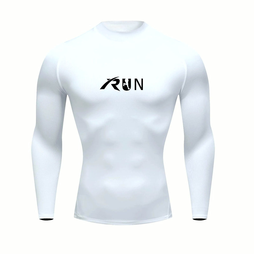 New Running T-Shirt Men'S Long Sleeve Compression Shirt Gym Training Top Man Bodybuilding Workout Clothing