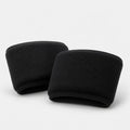 PrimeBuild Boxing Gel Knuckle Guards, two black ribbed-knit slip-on knuckle pads on a light gray background