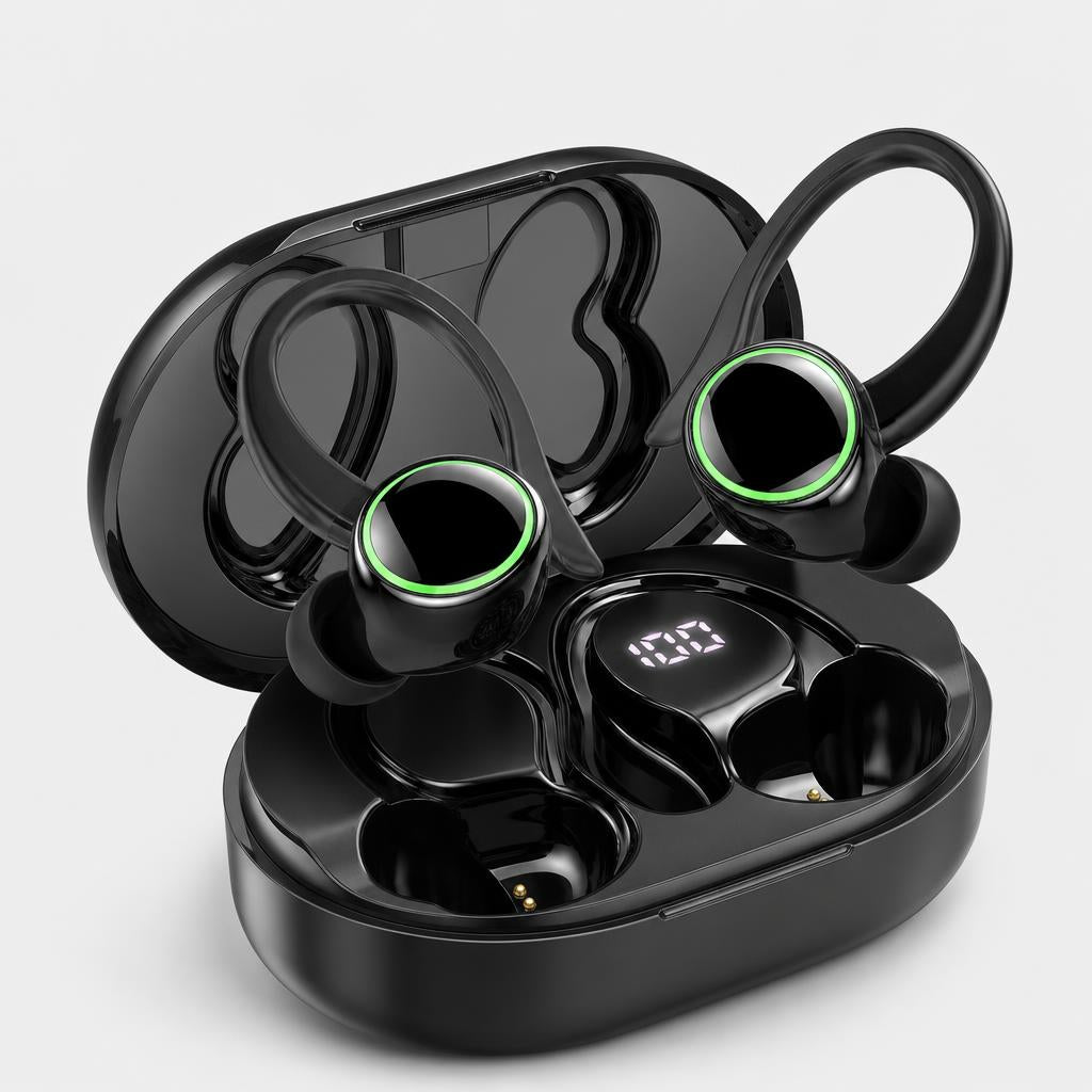 PrimeBuild Sport Wireless Earbuds – Bluetooth 5.4, Ear Hooks – product photo