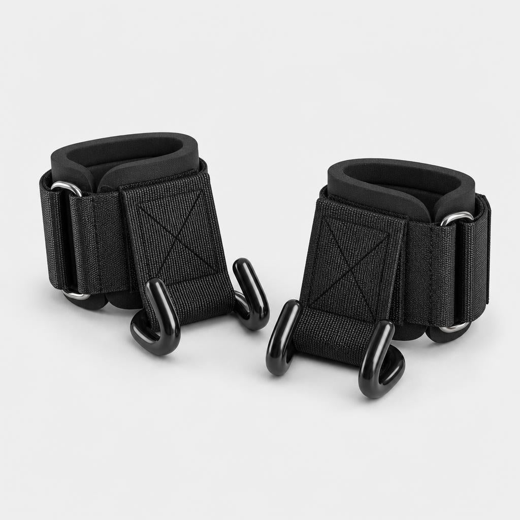 PrimeBuild Heavy-Duty Weight Lifting Hooks – Padded Wrist, Pair – product photo
