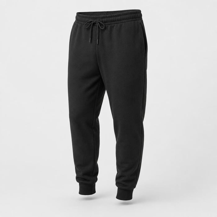 PrimeBuild™ Men's Brushed Fleece Joggers – Relaxed Fit, Black