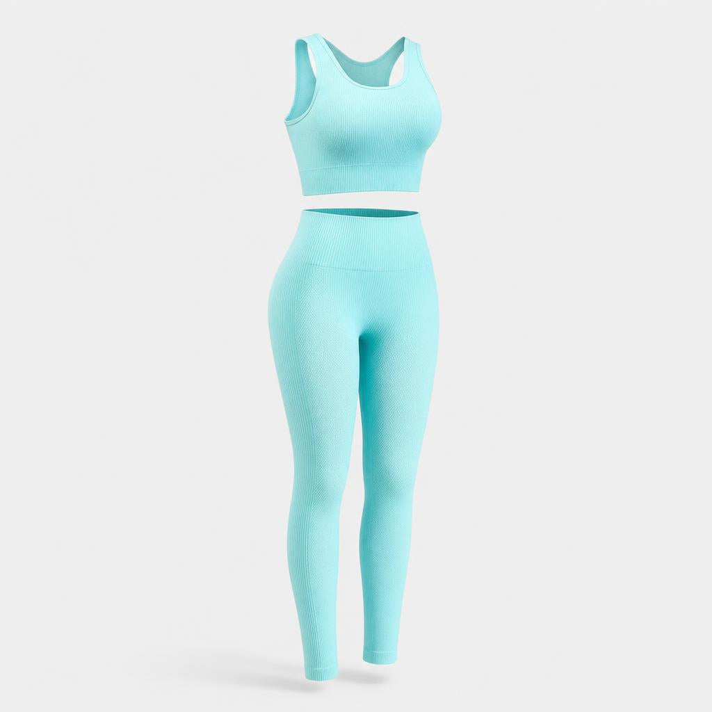 PrimeBuild Women's Seamless Training Set – Sports Bra & Leggings – product photo