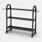 PrimeBuild 3-Tier Dumbbell Rack – Home Gym Storage with Hooks – product photo