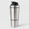 PrimeBuild Stainless Steel Protein Shaker – 20 oz with Storage Cup – product photo