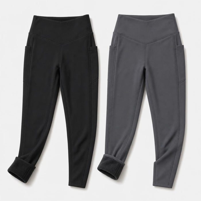 PrimeBuild™ Women's Fleece-Lined High Waisted Leggings – 2 Pack