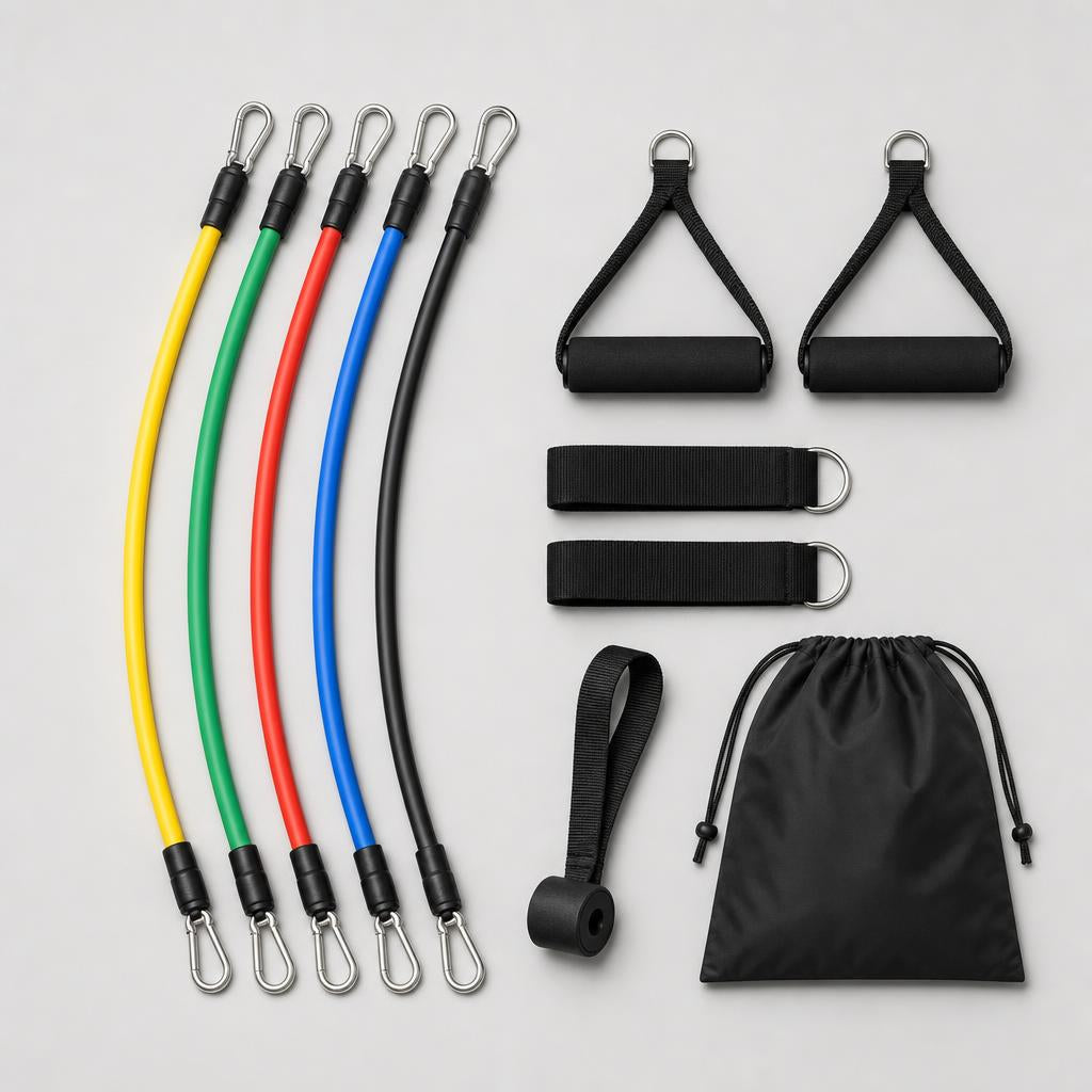 PrimeBuild Resistance Bands Set – 11-Piece Home Gym Kit – product photo