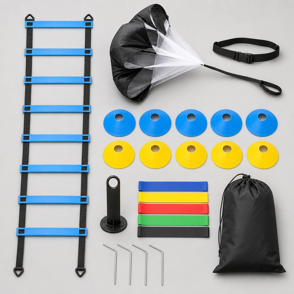 PrimeBuild Speed & Agility Training Kit – Ladder, Chute, Cones, Bands – product photo