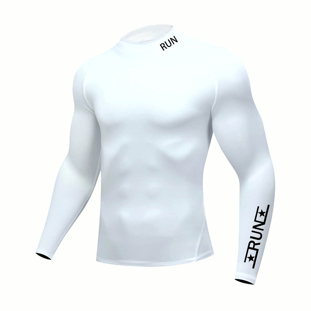New Running T-Shirt Men'S Long Sleeve Compression Shirt Gym Training Top Man Bodybuilding Workout Clothing