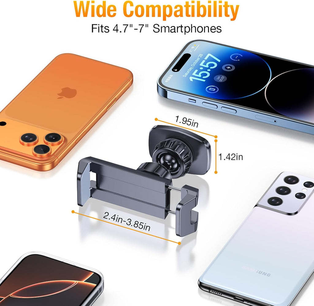 Magnetic Phone Holder for Gym【Strong Magnets】 Tripod Mount Ring Gym Magnetic Phone Holder Attach to Metal Surface, Gym Accessories for Mothers Gift Essentials for All Smartphones 4.7-7"