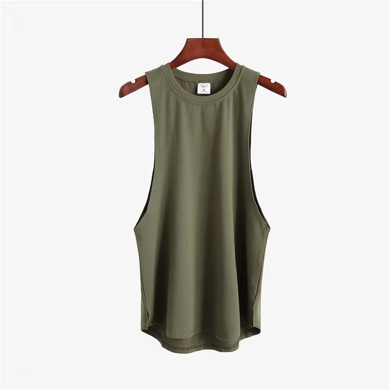 Fitness Clothing Blank Sleeveless Shirt Mens Gym Stringer Tank Top Bodybuilding Tanktop Men Sportwear Undershirt Fashion Vest
