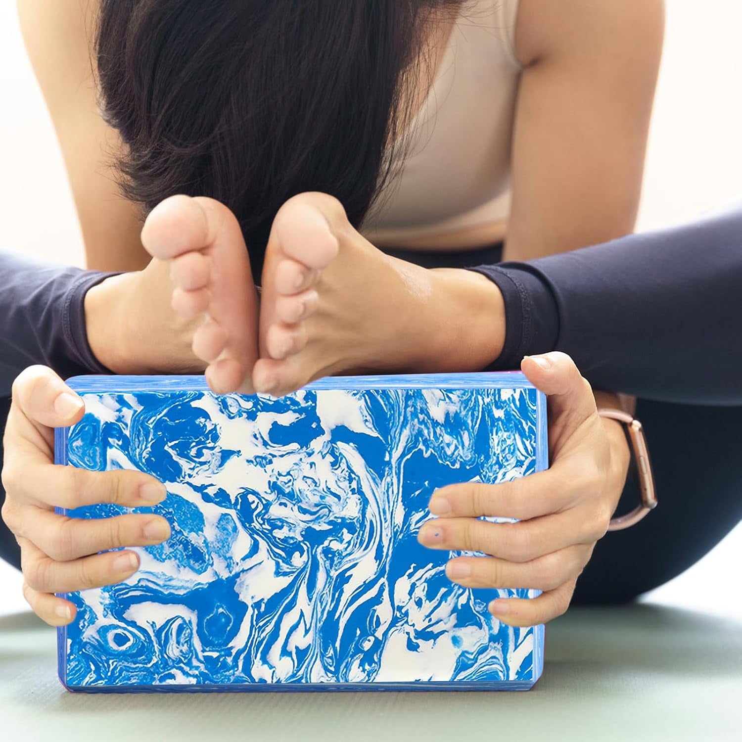 2-Pack Yoga Blocks, High-Density 9"X6"X3" Yoga Brick Foam Blocks Non-Slip EVA Foam Block Yoga Props Accessories for Yoga Pilates Stretching and Meditation