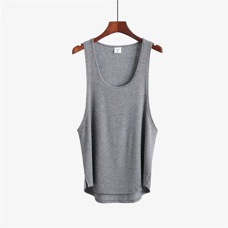Fitness Clothing Blank Sleeveless Shirt Mens Gym Stringer Tank Top Bodybuilding Tanktop Men Sportwear Undershirt Fashion Vest