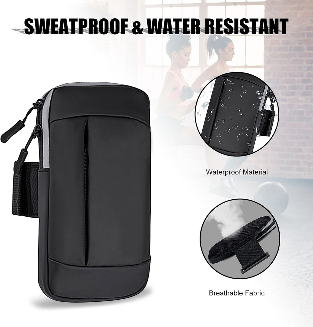 Phone Holder for Running Armband Cell Phone Holder for Iphone 17 16 16E 15 14 13 12 11 Pro Max Xs Xr X plus Galaxy Ultra Note Carrier Bag Pouch,Gym Sports Arm Bands Sleeve Fit Women Men Kids
