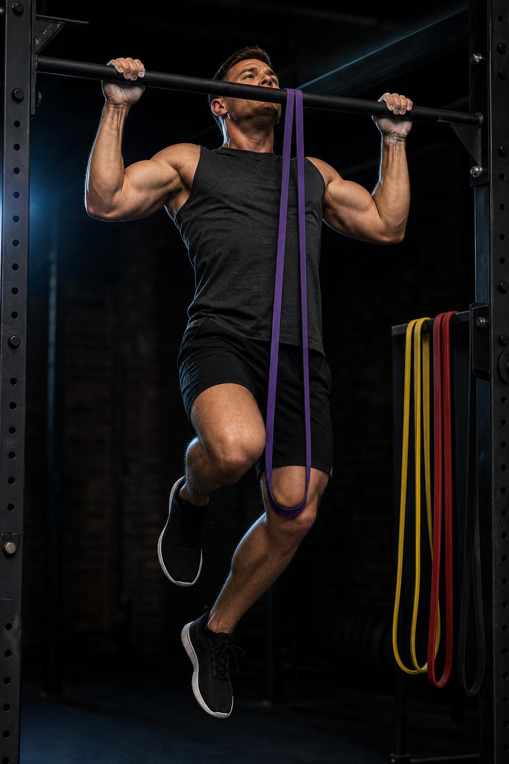 PrimeBuild Pull-Up Assist Resistance Bands – Set of 4 – in action