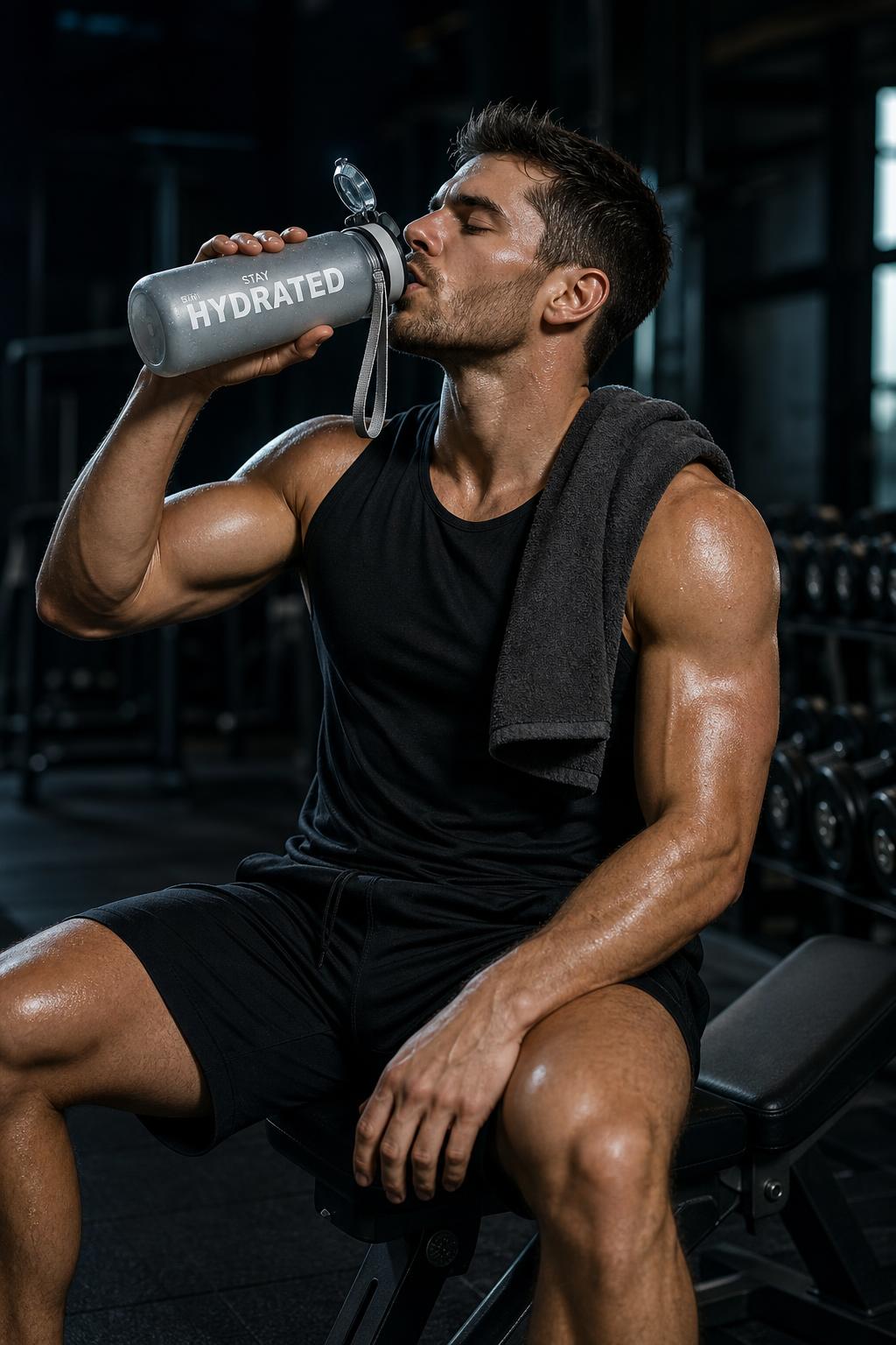 PrimeBuild Motivational Sports Water Bottle – 1L Leakproof – in action
