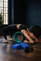 PrimeBuild Complete Yoga Wheel Kit – 8-Piece Set with Carry Bag – in action