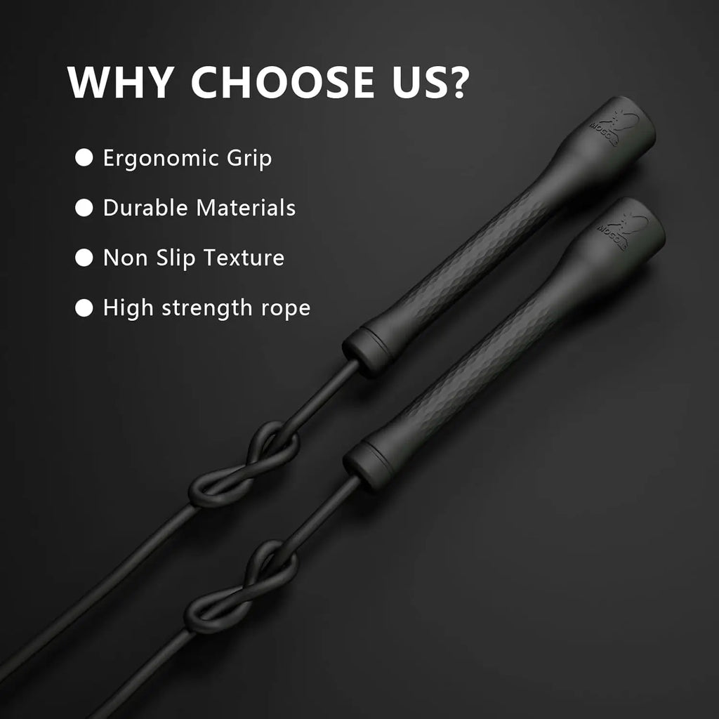 5Mm PVC Adjustable Jump Rope with Shatterproof Handles for Fitness, Cardio, Boxing - Ideal for Beginners & Advanced Athletes