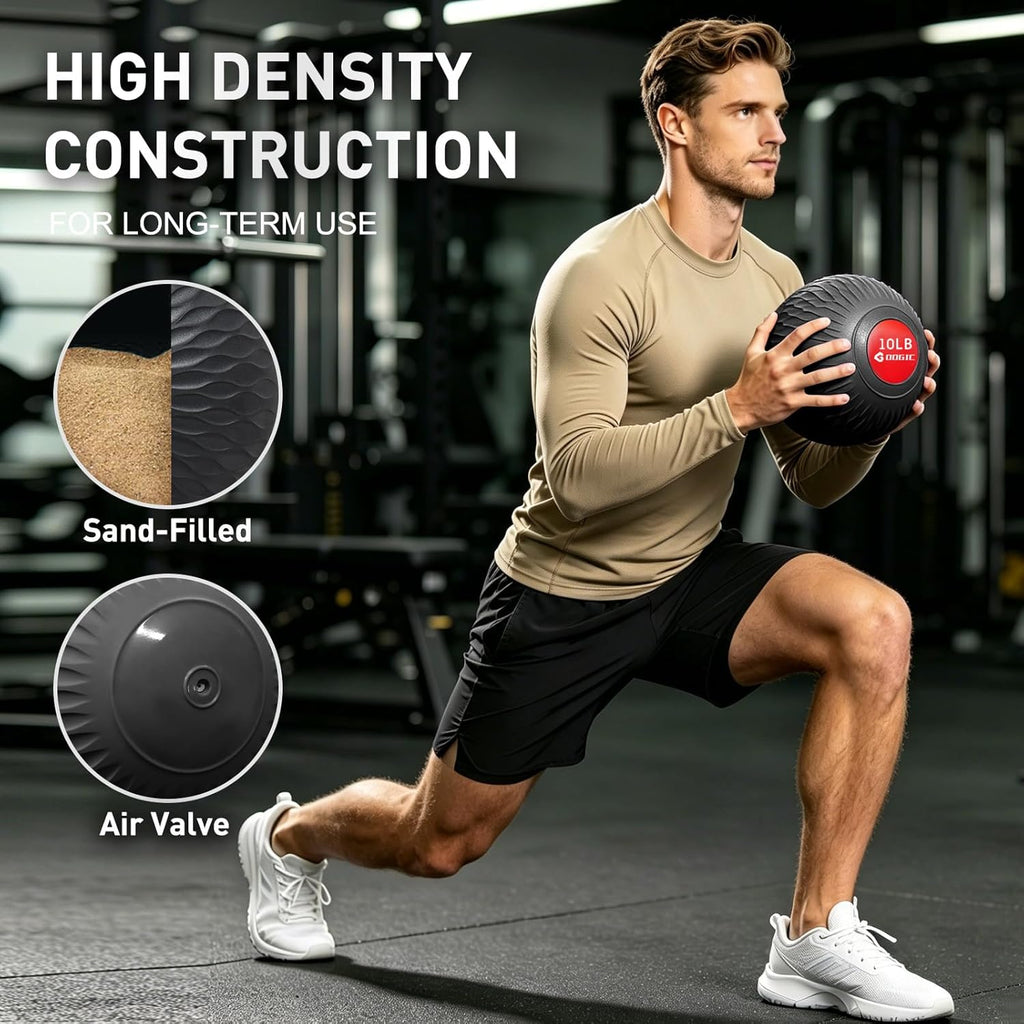 Slam Ball Medicine Ball Weighted Balls for Exercise and Workout, Strength, Cardio, Cross-Training and Core Workouts