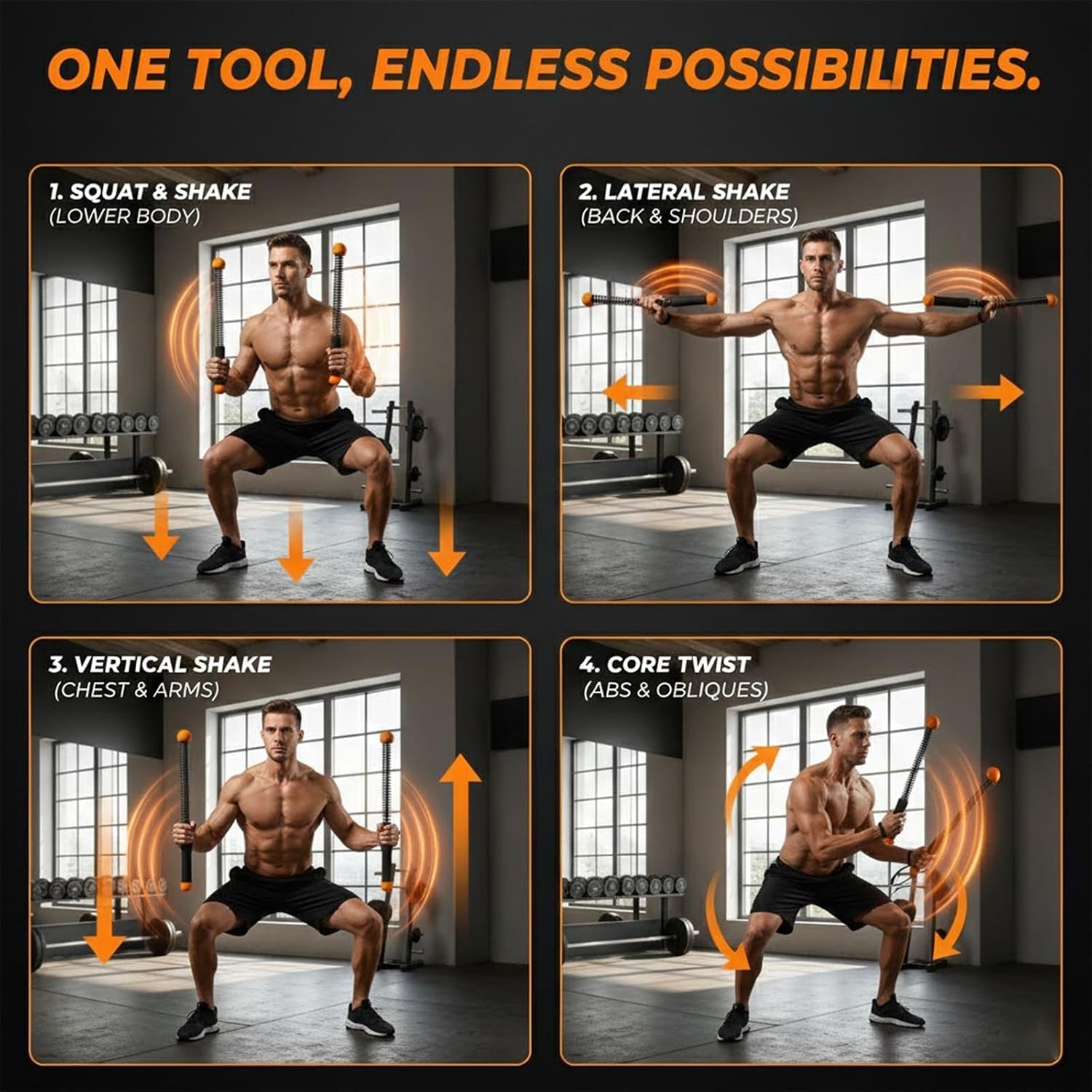 Weighted Ropeless Battle Ropes (2-Pack),Portable Cordless Battle Ropes for Home Gym,Arm Exerciser Rope,Workout Rope for Strength Building,Low-Impact Aerobic Training and HIIT for Fitness Enthusiasts.