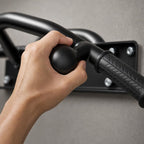 PrimeBuild Wall-Mounted Pull-Up Bar – Multi-Grip with Ball Handles – detail