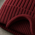 PrimeBuild Thermal Ear Flap Beanie – 2-Pack, Black & Wine Red – detail