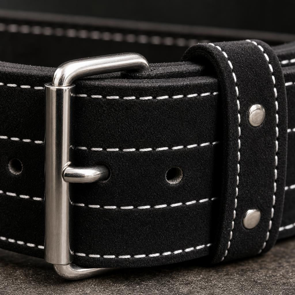 PrimeBuild 10mm Powerlifting Belt – Single-Prong Buckle – detail