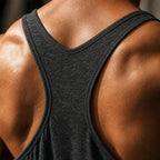 PrimeBuild Men's Y-Back Training Tank – 3-Pack, Black/Blue/Grey – detail
