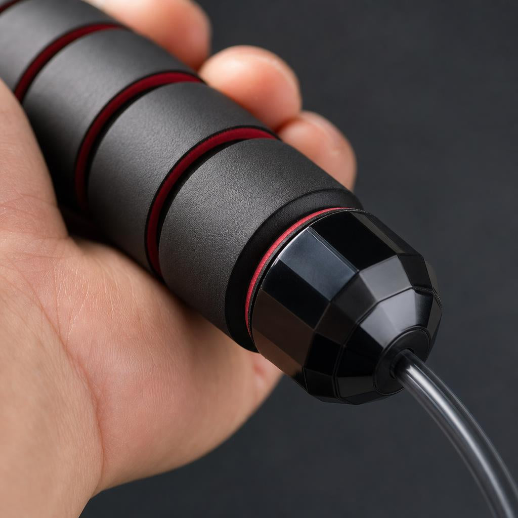 PrimeBuild Speed Jump Rope – Adjustable with Foam Grip Handles – detail