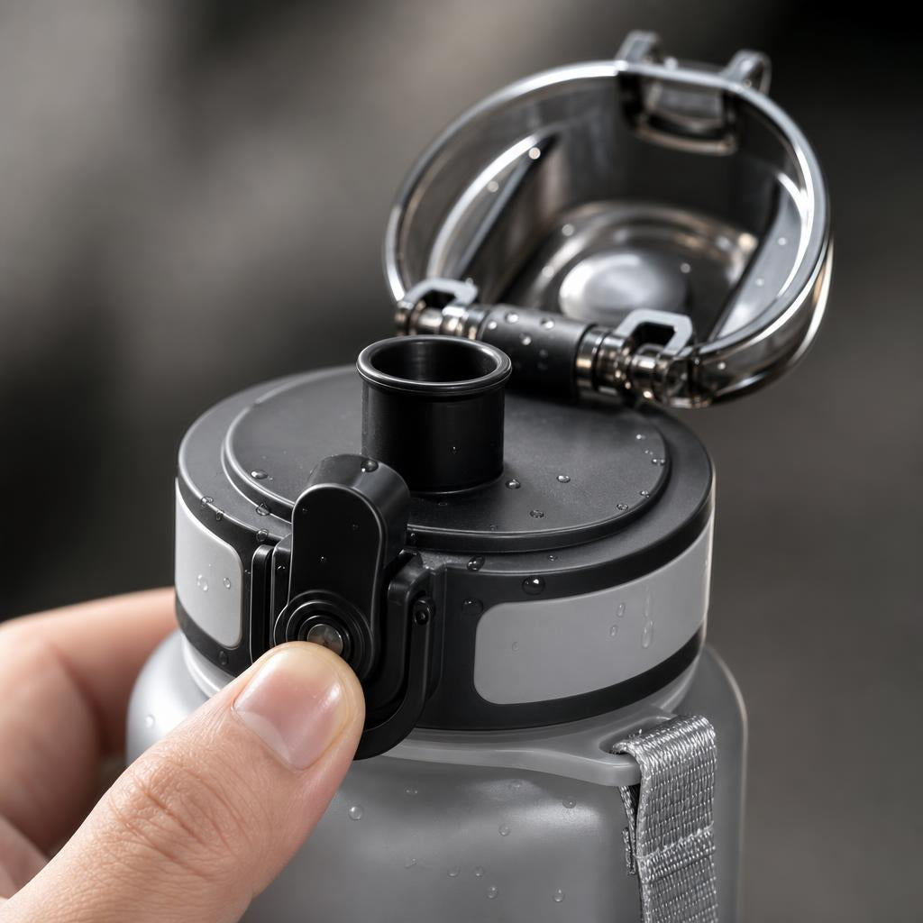 PrimeBuild Motivational Sports Water Bottle – 1L Leakproof – detail