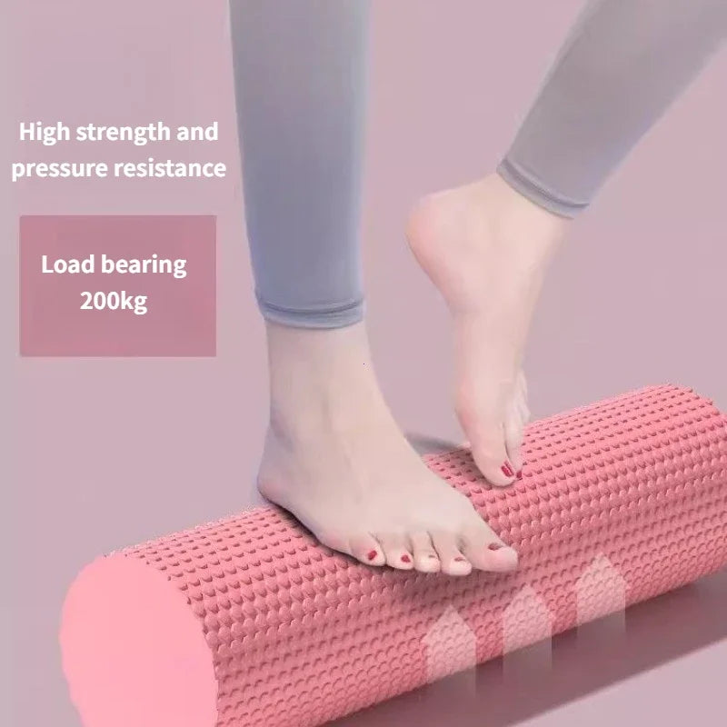 Diameter 9.6Cm Length 30Cm Yoga Roller EVA Foam Cylinder Hexagonal Roller for Pilates Exercise Enhanced Home Workouts