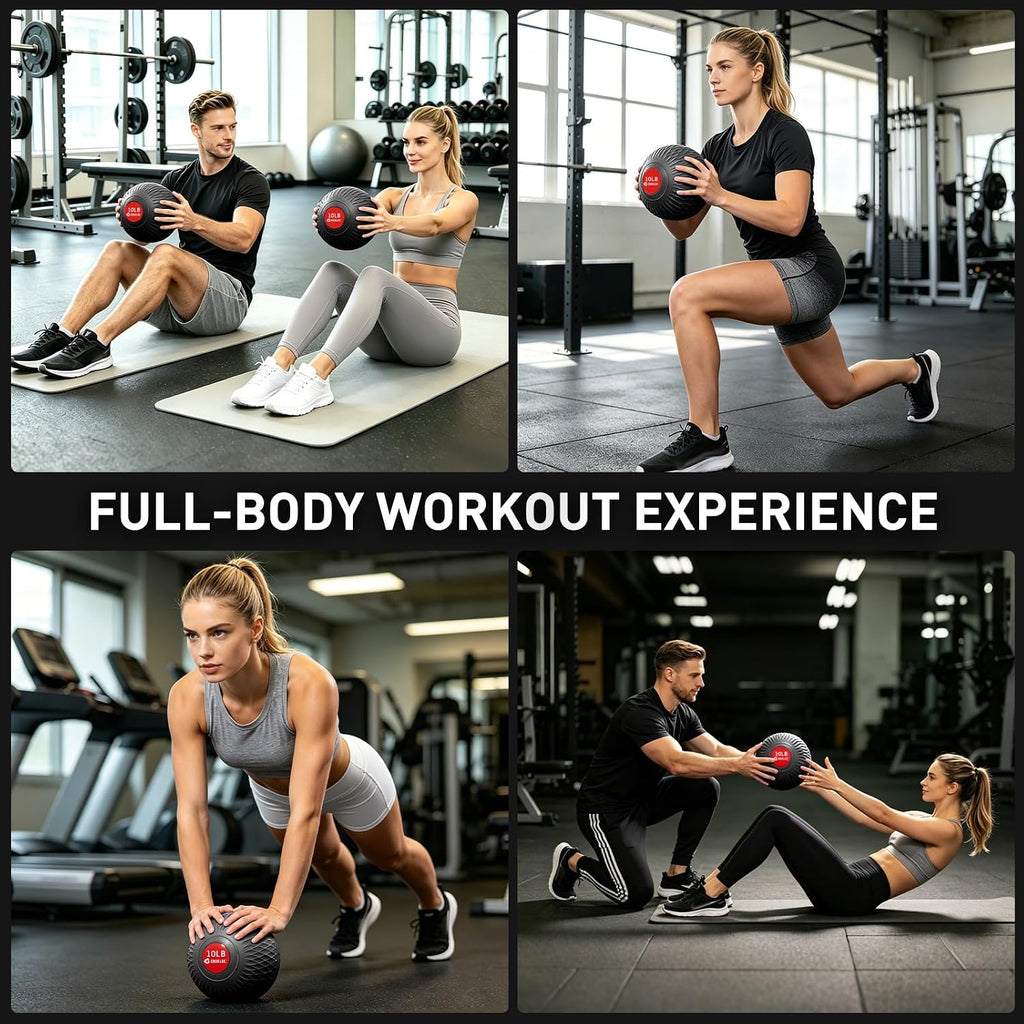 Slam Ball Medicine Ball Weighted Balls for Exercise and Workout, Strength, Cardio, Cross-Training and Core Workouts