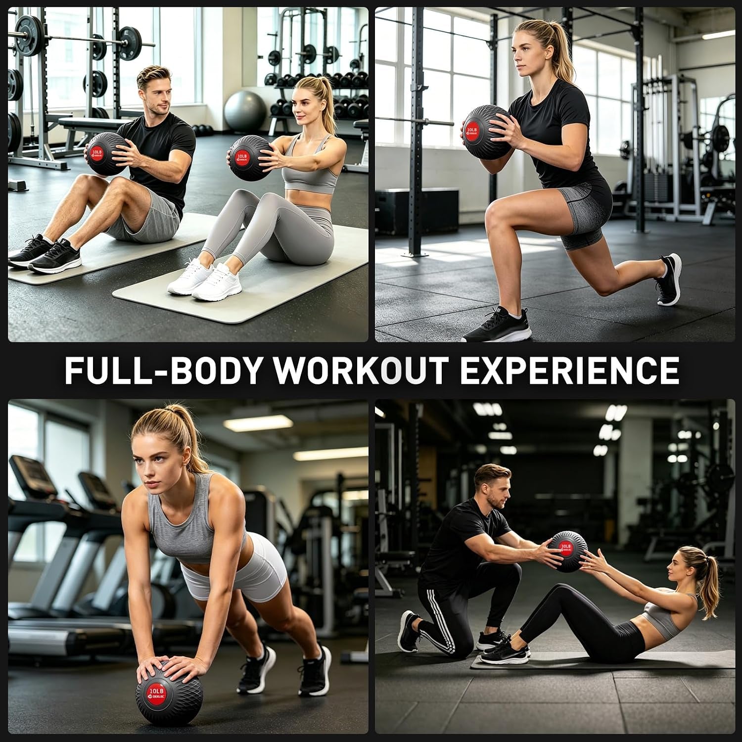 Slam Ball Medicine Ball Weighted Balls for Exercise and Workout, Strength, Cardio, Cross-Training and Core Workouts