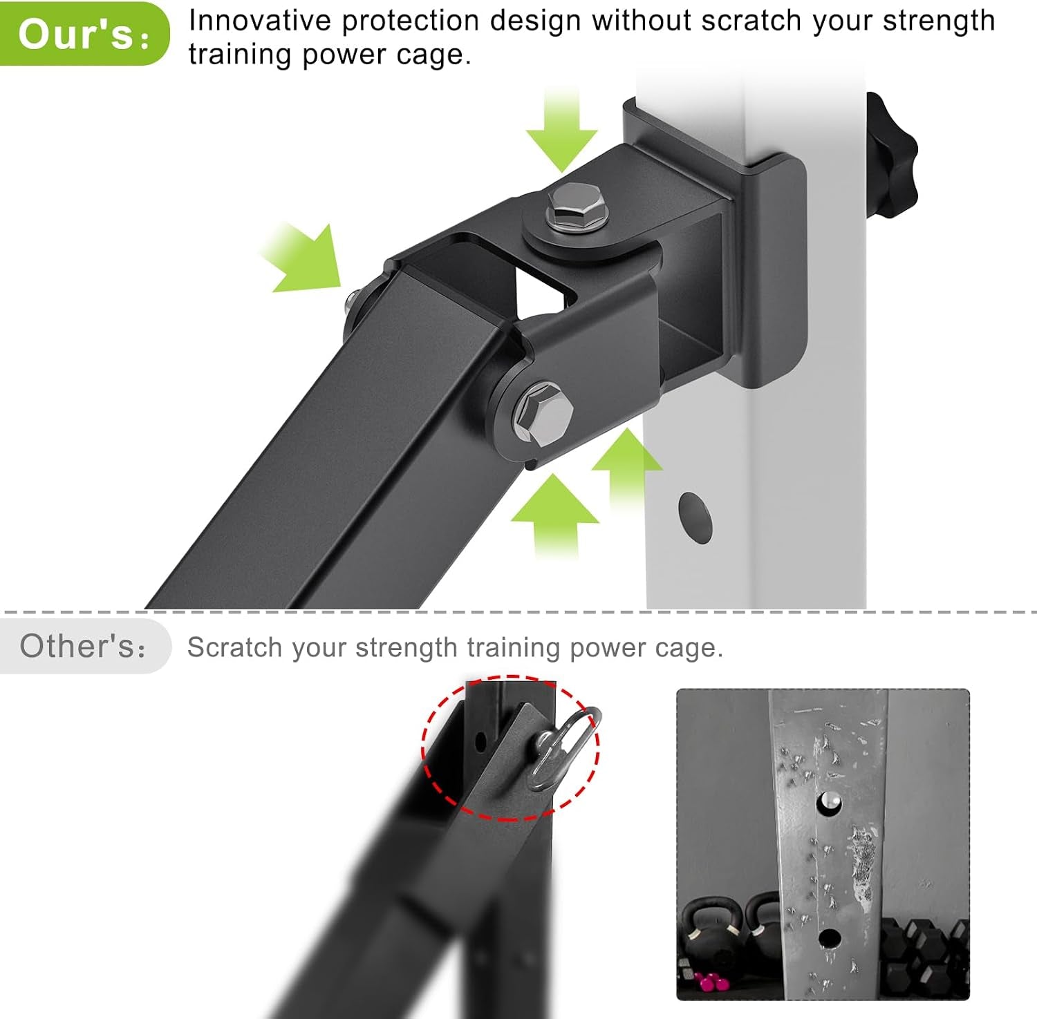 T Bar Row Landmine Attachment Belt Squat Attachment for Power Cage | Heavy Power Rack Attachment, Landmine Attachment, Belt Squat Lever Arm & Landmine Handle, Fits 1"/2" Barbells & Weight Plate