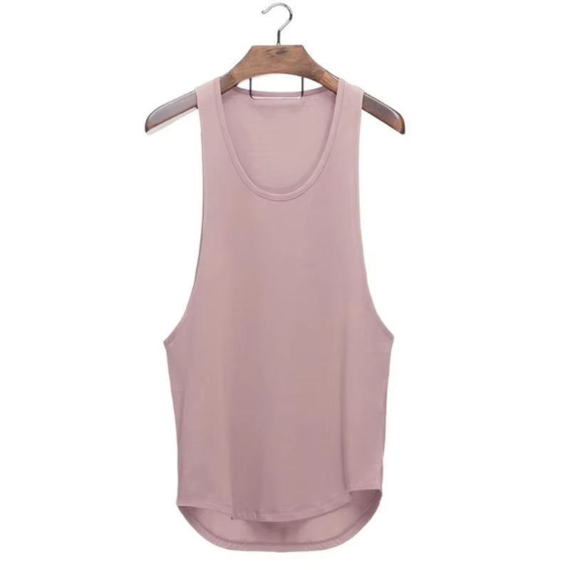 Fitness Clothing Blank Sleeveless Shirt Mens Gym Stringer Tank Top Bodybuilding Tanktop Men Sportwear Undershirt Fashion Vest