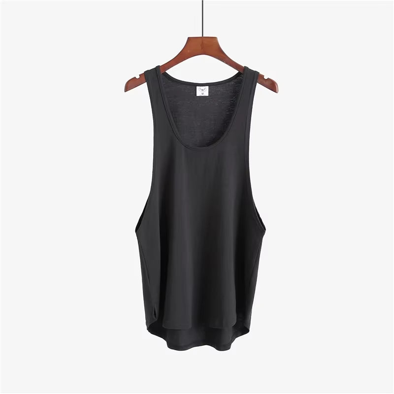 Fitness Clothing Blank Sleeveless Shirt Mens Gym Stringer Tank Top Bodybuilding Tanktop Men Sportwear Undershirt Fashion Vest