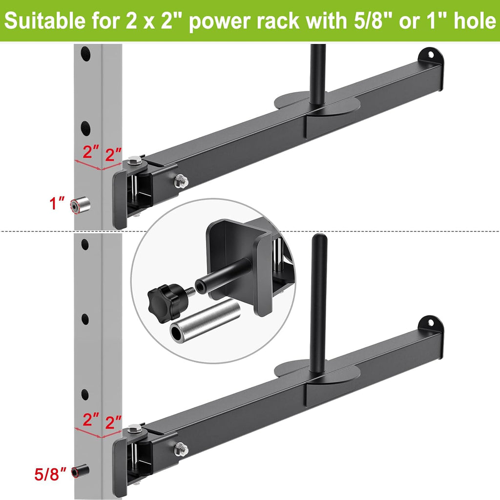 T Bar Row Landmine Attachment Belt Squat Attachment for Power Cage | Heavy Power Rack Attachment, Landmine Attachment, Belt Squat Lever Arm & Landmine Handle, Fits 1"/2" Barbells & Weight Plate