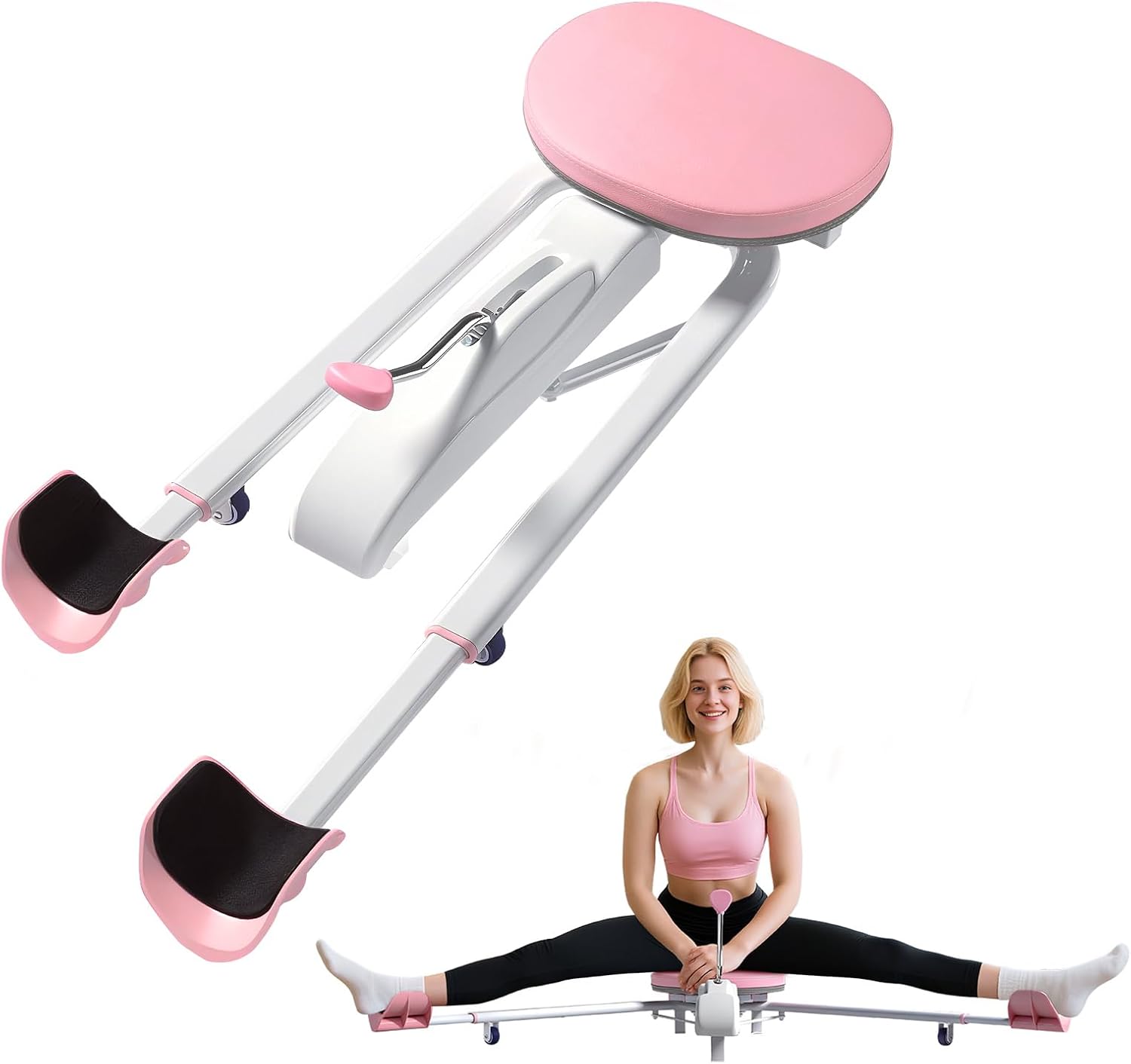 Split Machine, Leg Stretcher Splits Machine for Flexibility, 0-180° Adjustable Home Stretch Machine for Balle, Cheerleading Dance, Gymnastics and Other Sports, 330Lbs Capacity