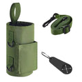 Magnetic Gym Bottle Holder in Army Green – bag, adjustable strap and towel holder with carabiner